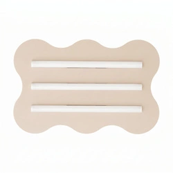 Plafon sufitowy KLOVER nowoczesny beżowy LED do salonu 66 cm