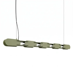 Lampa wisząca LED CHAIN 158 zielona oliwka nad wyspę nowoczesna