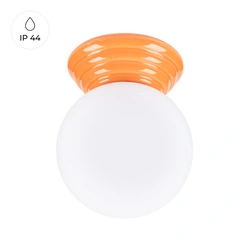 Plafon sufitowy ZORI pomarańczowy IP44 okrągły szklany do łazienki
