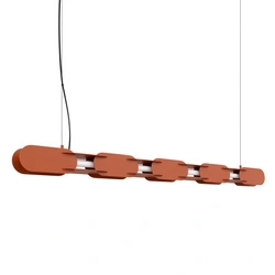 Lampa wisząca LED CHAIN 158 nad wyspę nowoczesna terrakota