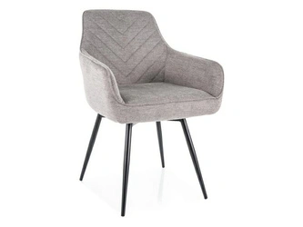 Krzesło Pina szare Intesi tapicerowane z podłokietnikami do jadalni