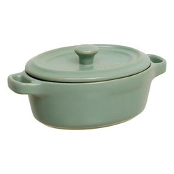 Ceramiczne naczynie do zapiekania owalne zielone 5five simply smart do lasagne 14,7 cm