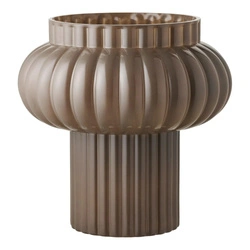 Wazon szklany Musch brązowy okrągły 27 cm nowoczesny dekoracyjny