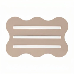 Plafon sufitowy KLOVER taupe nowoczesny metalowy do salonu LED