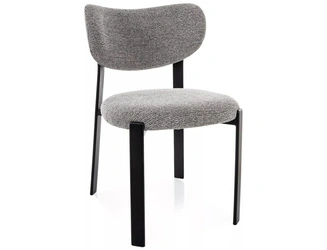 Krzesło Norin szare tapicerowane do jadalni i salonu nowoczesne