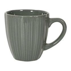 Kubek Calista szary 330 ml ceramiczny ryflowany do kawy i herbaty
