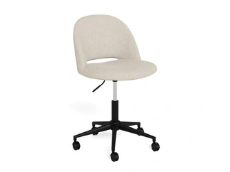 Fotel biurowy Allan beżowy obrotowy na kółkach do biurka Actona