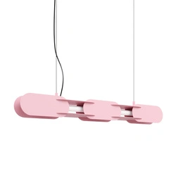Lampa wisząca LED CHAIN 91 różowa nowoczesna do salonu nad stół