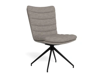 Actona Grafton krzesło tapicerowane obrotowe szare do jadalni