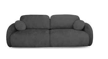 Sofa rozkładana Andi z funkcją spania i pojemnikiem grafitowa do salonu 3-osobowa