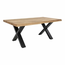 Stolik kawowy Toulon 70x120 cm dębowy prostokątny industrialny do salonu