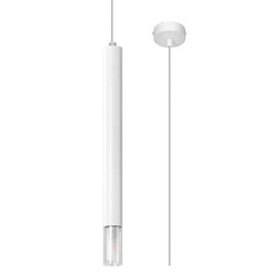 Lampa wisząca Wezyr biała nowoczesna tuba do salonu kuchni jadalni nad wyspę 120 cm