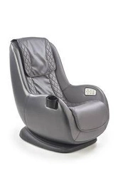 Fotel masujący Daromir szary ekoskóra nowoczesny relaksacyjny do salonu Intesi