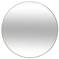 Lustro okrągłe Alice 76 cm złote do przedpokoju i salonu w metalowej ramie Atmosphera