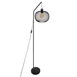 Lampa stojąca Emie czarna metalowa do salonu nowoczesna lampa podłogowa Atmosphera 157 cm
