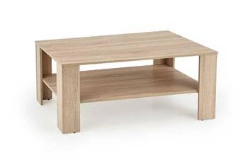 Stolik kawowy Tastur prostokątny dąb sonoma z półką nowoczesny do salonu Intesi 110x65 cm