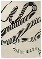 Dywan nowoczesny wełniany Decor Flow Sand 140x200cm do salonu i sypialni łatwy w czyszczeniu