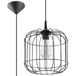 Lampa wisząca CELTA czarna nowoczesna metalowa do salonu, kuchni lub nad wyspę