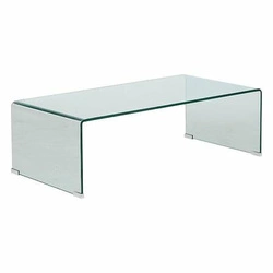 Stolik kawowy Lenia nowoczesny prostokątny szklany transparentny 110x55 cm do salonu