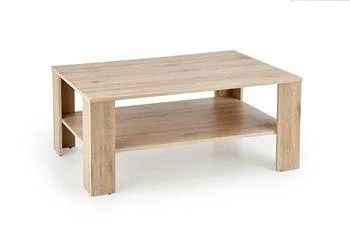 Stolik kawowy Tastur prostokątny dębowy z półką nowoczesny do salonu Intesi 110x65 cm