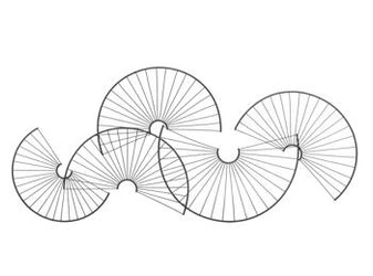 Dekoracja ścienna metalowa Cloe czarna 77 cm industrialna ozdoba na ścianę do salonu Atmosphera
