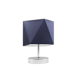 Lampka nocna PASADENA granatowa nowoczesna z abażurem do sypialni na stolik LYSNE