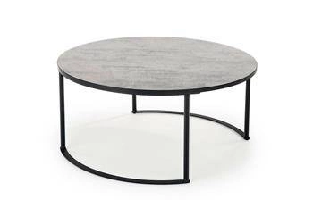 Stolik kawowy Essada okrągły 80 cm szary loftowy metalowy do salonu industrialny Intesi