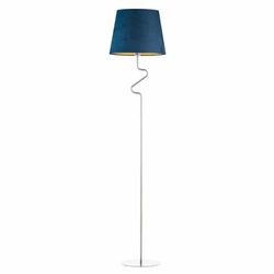 Lampa stojąca do salonu FOGO GOLD Lysne nowoczesna glamour morska z welurowym abażurem 174 cm
