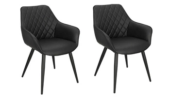 Zestaw 2 krzeseł Rox czarne