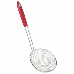 Łyżka cedzakowa ze stali nierdzewnej czerwona
