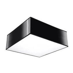 Plafon kwadratowy czarny HORUS 25 nowoczesny do salonu kuchni sypialni Sollux Lighting