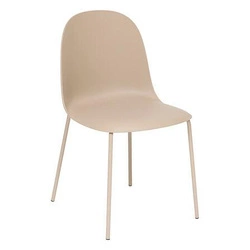 Krzesło do jadalni Asan Atmosphera skandynawskie kawowe z metalowymi nogami nowoczesne