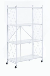 Regał metalowy na kółkach Lema biały loftowy do sypialni garderoby i przedpokoju Intesi