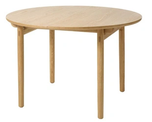 Stół okrągły rozkładany Carno 120 cm do jadalni dąb naturalny