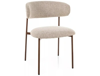 Krzesło Pasco Slim beżowe tapicerowane do jadalni Intesi