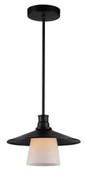 Lampa wisząca Loft czarna metalowo-szklana do salonu i kuchni nad stół 26 cm