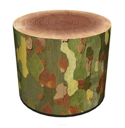 Pufa okrągła Ivy Intesi nowoczesna multikolor do salonu i sypialni tapicerowana