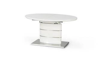 Stół rozkładany do jadalni Naspe biały 140-180 cm nowoczesny blat MDF metal Intesi