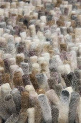 Dywan shaggy do salonu Shaggy Rocks szary nowoczesny wełniany 250x350 Carpets&More