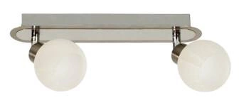 Lampa sufitowa Alabaster listwa 2x40W G9  satyna+chrom