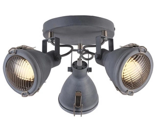 Plafon sufitowy Crodo szary metalowy okrągły 39 cm nowoczesny do salonu Candellux