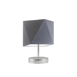 Lampa stołowa PASADENA szary abażur nowoczesna metalowa do salonu i sypialni LYSNE