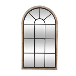 Lustro wiszące Zoe 107x60 cm loftowe do przedpokoju w drewnianej ramie Atmosphera