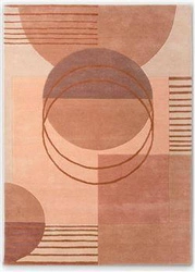 Dywan nowoczesny wełniany Decor Lola 140x200 geometryczny pomarańczowy do salonu Carpets&More