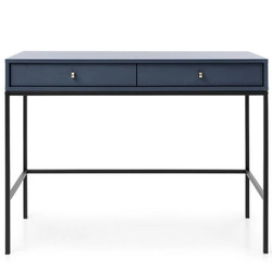 Nowoczesna toaletka Evora granatowa z szufladami do sypialni glamour 104 cm Intesi