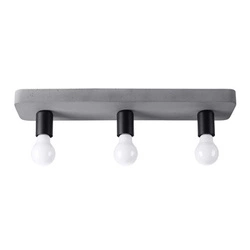 Plafon sufitowy betonowy TAVO 3 szary industrialny do salonu kuchni jadalni Sollux