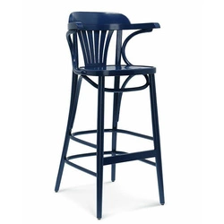 Hoker drewniany z oparciem i podłokietnikami Fameg BST-165 CATA personalizowany do kuchni 75 cm