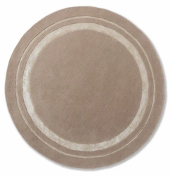 Dywan okrągły do salonu Redbrook Hazelnut 150 cm wełniany nowoczesny łatwy w czyszczeniu Laura Ashley