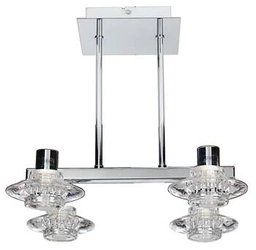 Lampa wisząca L&h rastek spotowy 4x40W  G9 chrom