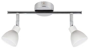 Lampa sufitowa LED Roy biała regulowana do salonu i kuchni 2-punktowa minimalistyczna